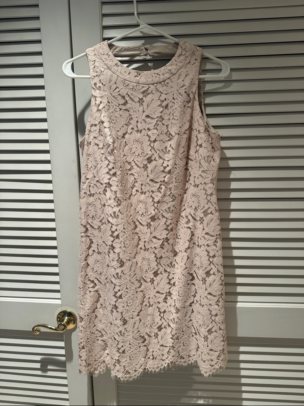 Vince Camuto Blush Pink Lace Mini Dress